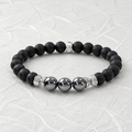 Beauté intense | Pierre obsidienne noire mate | Bracelet diffuseur - Bijoux LavaLife