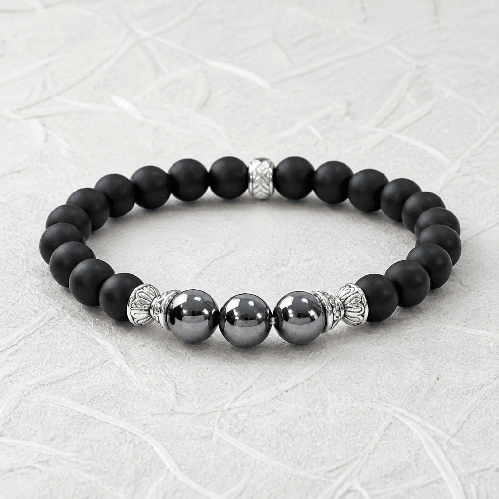 Beauté intense | Pierre obsidienne noire mate | Bracelet diffuseur - Bijoux LavaLife