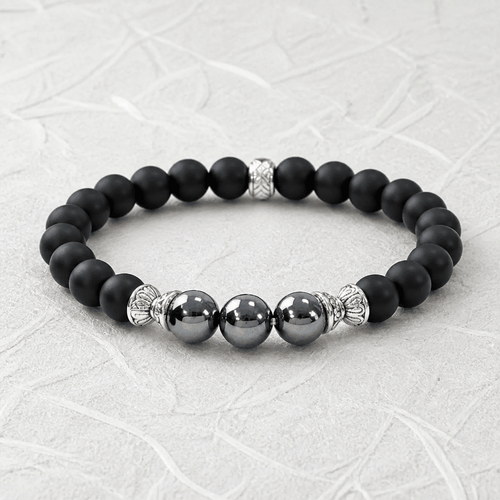 Beauté intense | Pierre obsidienne noire mate | Bracelet diffuseur - Bijoux LavaLife