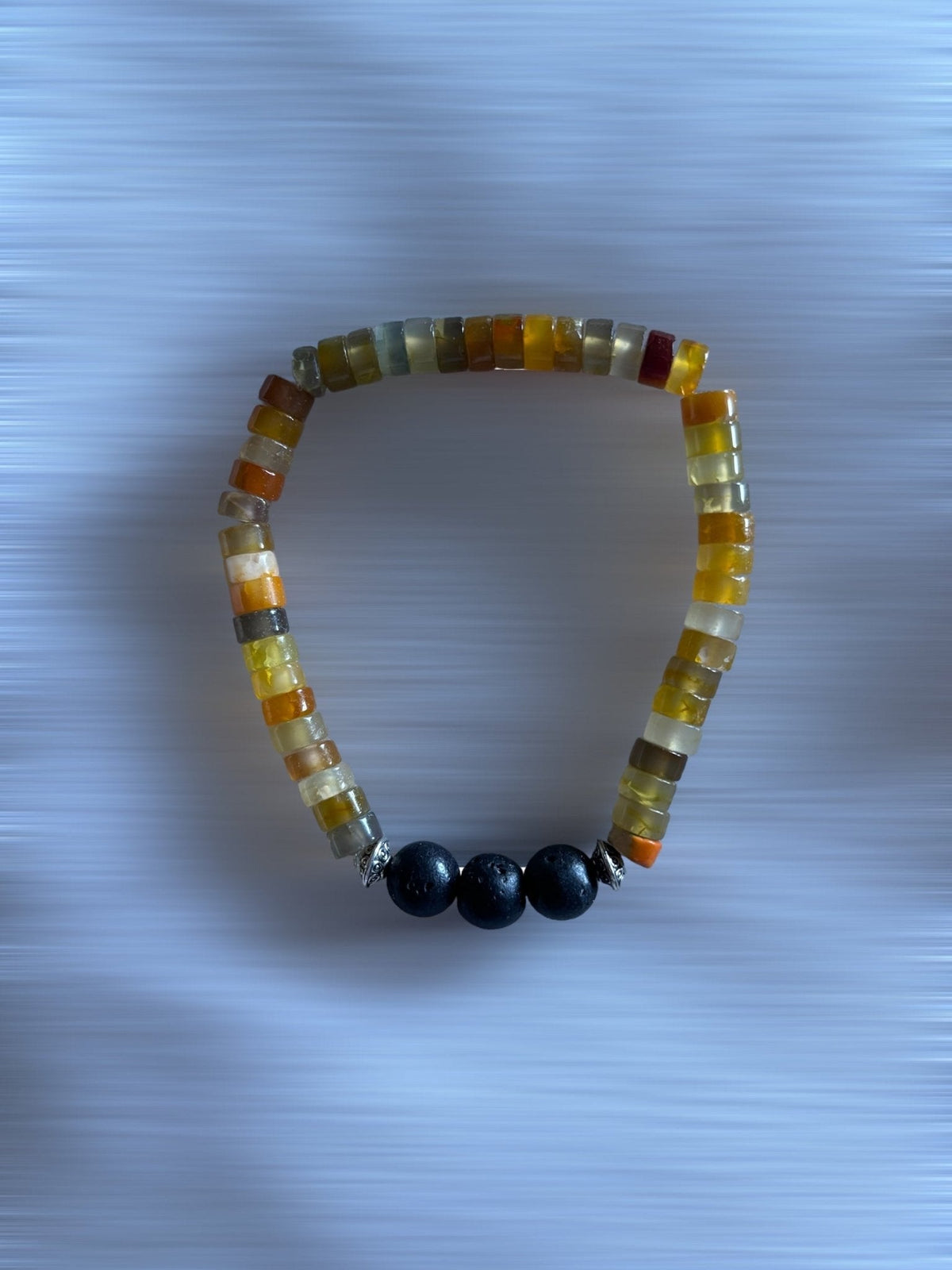 Détermination | Pierre de druzy dorée métallisée | Bracelet diffuseur - Bijoux LavaLife