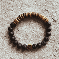 Éclat Nature Coco | Coquille de noix de coco | Bracelet diffuseur - Bijoux LavaLife