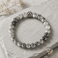 Empreinte de patte | Pierre de Jaspe Picasso | Bracelet Diffuseur - Bijoux LavaLife
