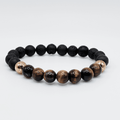 Équilibre | Œil de tigre brun | Bracelet diffuseur - Bijoux LavaLife