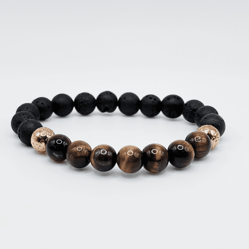 Équilibre | Œil de tigre brun | Bracelet diffuseur - Bijoux LavaLife