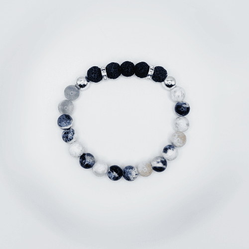 Harmonie et sérénité | Pierre calcédoine | Bracelet diffuseur - Bijoux LavaLife