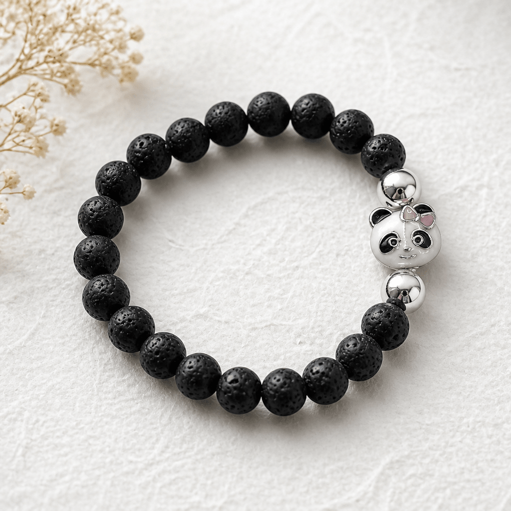 Panda Zen | Breloque | Bracelet diffuseur - Bijoux LavaLife