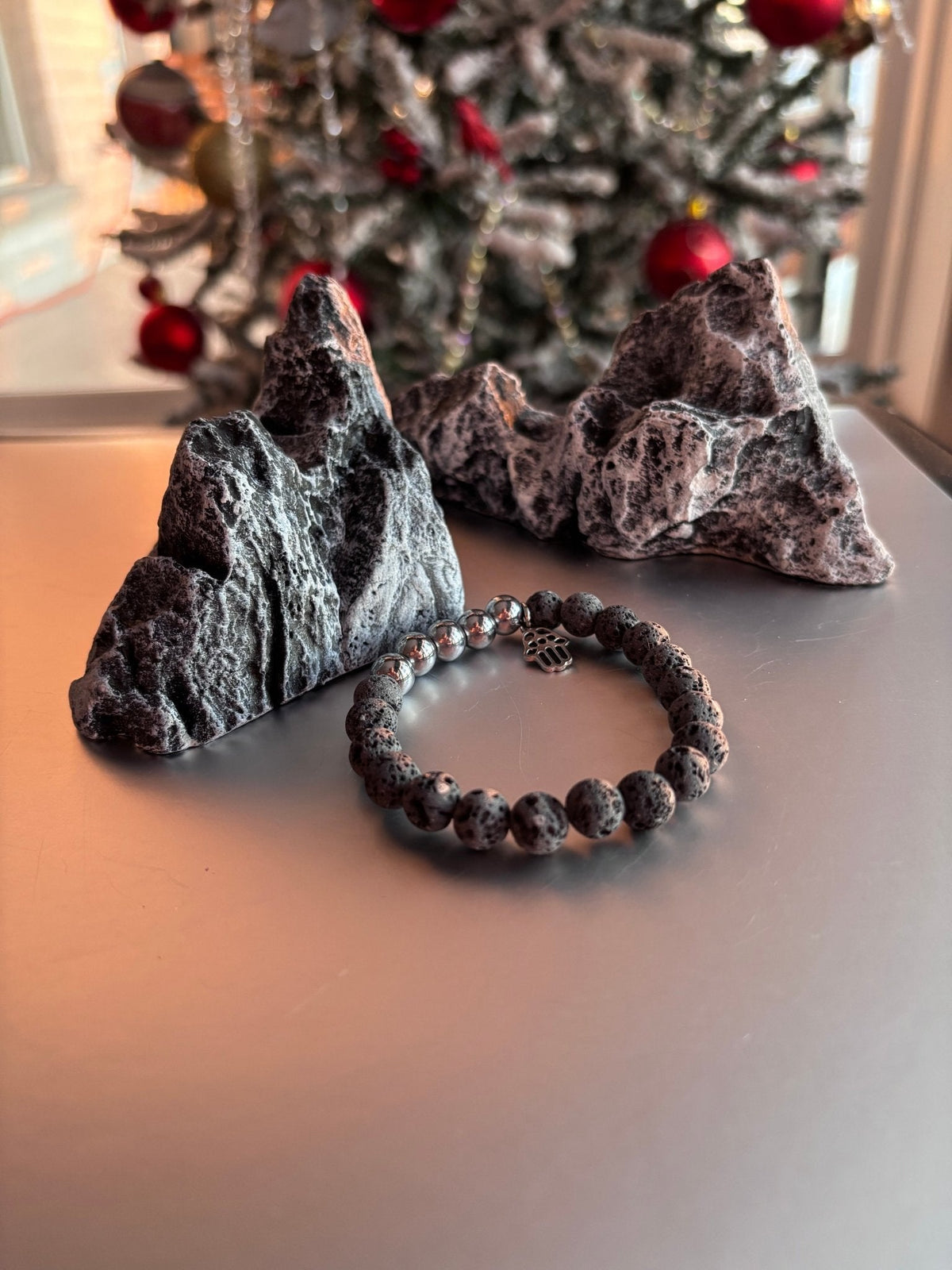 Persistance | Pierre de lave grise | Bracelet diffuseur - Bijoux LavaLife