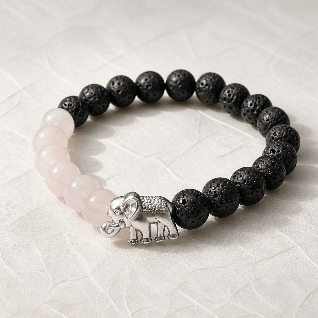 Sanskara l'âme positive | Quartz rose | Bracelet diffuseur - Bijoux LavaLife