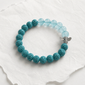Soutien à la persévérance | Pierre aigue-marine | Bracelet diffuseur - Bijoux LavaLife