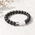 Yin & Yan | Pierre de jaspe zébré | Bracelet diffuseur - Bijoux LavaLife